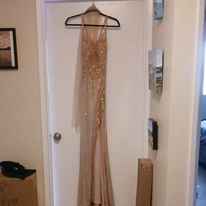 Elegant Gold Sequin Gown